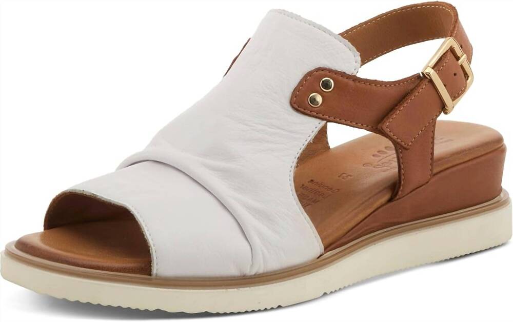 NEW SPRING STEP SHOES women's locals sandal in white multi